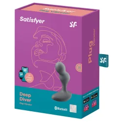 Satisfyer Plug vibrant connecté Deep Diver Satisfyer 8 x 3.3cm Noir